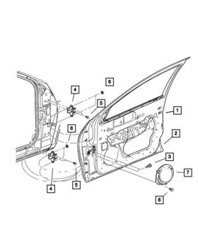 04672647ab Mopar Genuine Front Door Speaker Left 4672647ab