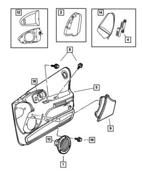 04760374ab Mopar Oem New 1998-2002 Chrysler Concorde Dodge Front Door Speaker 4760374ab