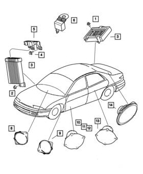 04760685ab Mopar Genuine Rear Door Speaker 4760685ab