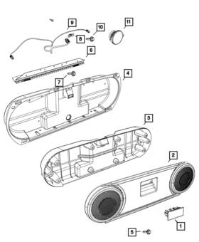 1dr92xdvaa Mopar Genuine Speaker Panel