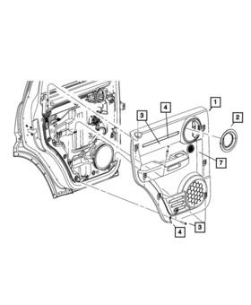 Mopar 1ec04xdvaa Genuine Tweeter Bezel