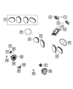 5035308ac Mopar Genuine Speaker
