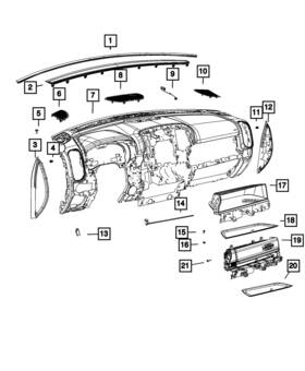 5yk02rn8ac Mopar Genuine Speaker Grille