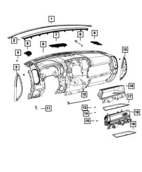 5yn70rn8ac Mopar Genuine Speaker Grille