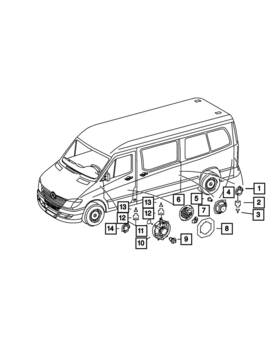 68010541aa Mopar Genuine Rear Speaker
