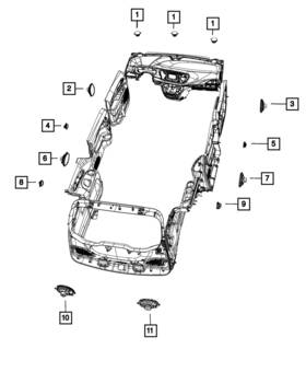 68272198ab Mopar Genuine Rear - Speaker
