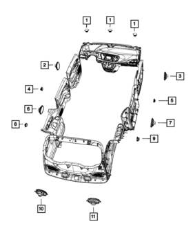68272200ac Mopar Genuine Rear Speaker 68272200ac Mopar Genuine Rear Speaker