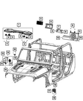 68349843ac Mopar Genuine Woofer Speaker