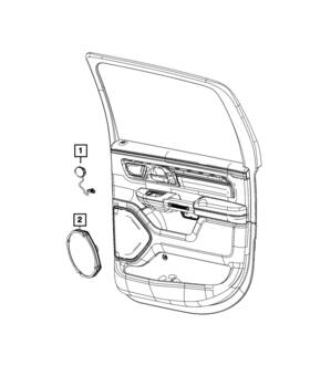 68601454aa Mopar Genuine Speaker