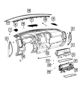 6bu55tu6ac Mopar Genuine Speaker Grille