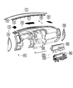 6bu55tx7ac Mopar Genuine Speaker Grille