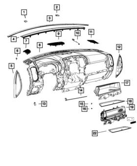 6nh55tu6ab Mopar Genuine Instrument Panel Speaker Grille