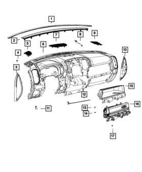 6tz92tx7aa Mopar Genuine Speaker Grille