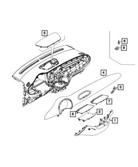 7tm13lxhaa Mopar Genuine Speaker Grille