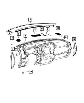 8ak08tx7aa Mopar Genuine Speaker Grille