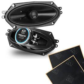 Sdbsk2 Nvx Nsp410 160w Rms 4x10 Inch N-series 2-way Coaxial Car Speakers With Sound Damping