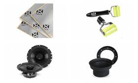 Vsp65 Nvx 6.5 Inch Coaxial Car Speakers With Speaker Baffles And Sound Deadening K