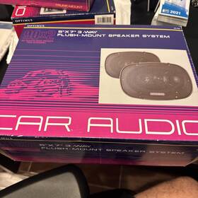 12-1741 Optimus New Nos Vintage 5x7 Car Speakers Pair 2