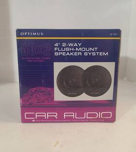 12-1747 Optimus New Radioshack 4 Inch 2-way Flush Mount Car Audio Speakers 20 Watts