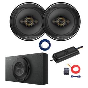 Tsa1688s-tsa2500lb-pa454-10 Pioneer-jbl-metra 6.5 Inch 350w Speakers Pair Amp With Kit 10 Subwoofer Enclosure Wire
