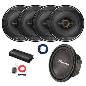 2xtsa1688s-tsa301d4-c500-10 Pioneer-metra-blaupunkt 6.5 Inch 350w Speakers Qty 4 Amp With Kit 12 1600w Subwoofer Wire 2xtsa1688s-tsa301d4-c500-10 Pioneer-metra-blaupunkt 6.5 Inch 350w Speakers Qty 4 Amp With Kit 12 1600w Subwoofer Wire