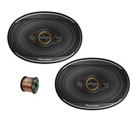 Tsa6978s-eb16 Pioneer 1 Pair Qty 2 Of 6x9 Inch 650w Speakers With 50 Feet 16 Gauge Speaker Wire