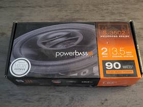 S-3502 Powerbass 3.5 Inch 90 Watt 2 Way Coaxial Car Door Shelf Speakers