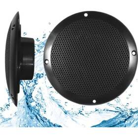 Eco50-4bk Pqn Audio 5 Inch Ultra Slim Waterproof Marine Speakers For Rv Camper