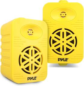 Pdwr45yl Pyle 300w Waterproof Outdoor Marine Speakers With Universal Mount Yellow
