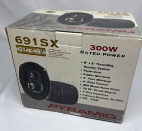 691sx Pyramid 300 Watt 3-way Car Stereo Speakers - Pair Of 6 X 9