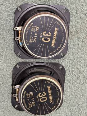 Sentrek Sr-415c Vintage 1980s Speakers Pair 30 Watts Sr 415c Toyota Nissan Chevy Ford