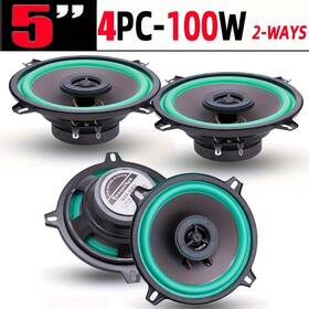 C00407001 Trustcartool 4x 5ftft Car Coaxial Audio Speaker 2-way 100w Hifi Stereo Full Range Door Speakers
