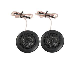 Uxcell 609613992889 2pcs 120w Black Shell Transparent Silk Stretch Film Dome Tweeter Hifi Auto Car