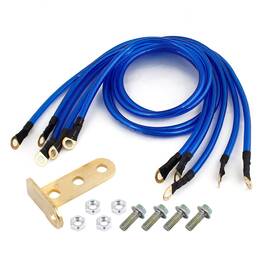 Uxcell 700724573612 5 Pcs Low Resistance Grounding Wire Battery Cable Kit Blue For Car Electrombile Uxcell 700724573612 5 Pcs Low Resistance Grounding Wire Battery Cable Kit Blue For Car Electrombile