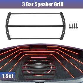 X Autohaux 634149575480 1 Set 10 Inch Iron Black Speaker Bar Grill Car Audio Subwoofer Grille Cover 3