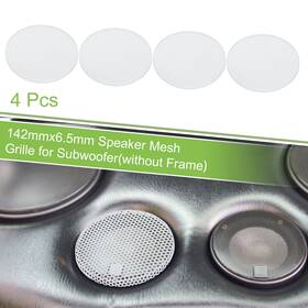 X Autohaux 634149796366 4pcs 5.5 Inch Car Steel Speaker Mesh Grille For Audio Subwoofer 142mmx6.5mm White