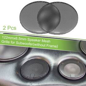 X Autohaux 634149796656 2pcs 4.5 Inch Car Steel Speaker Mesh Grille For Audio Subwoofer 122mmx6.5mm Black