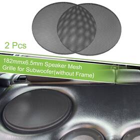 X Autohaux 634149796687 2 Pcs 7 Inch Car Steel Speaker Mesh Grille For Audio Subwoofer 182mmx6.5mm Black