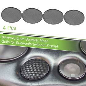 X Autohaux 634149796748 4 Pcs 3 Inch Car Steel Speaker Mesh Grille For Audio Subwoofer 84mmx6.5mm Black