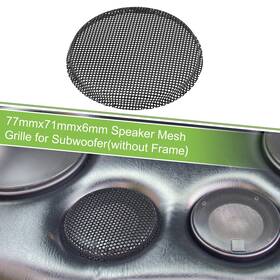 X Autohaux 634149809301 1 Pcs 2.5 Inch Car Steel Speaker Mesh Grille For Audio Subwoofer 71x77x6mm Black