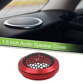 X Autohaux 637516201487 1.5 Inch Car Speaker Grill Cover Mesh Round Subwoofer Guard Rose Red Black