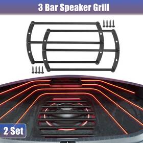 X Autohaux 637516308087 2 Set 8 Inch Iron Black Speaker Bar Grill Car Audio Subwoofer Grille Cover 3