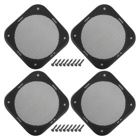 X Autohaux 637516394370 4 Set Inch Car Speaker Grill Cover Mesh Audio Subwoofer Guard With Screws Black