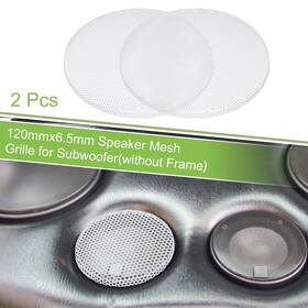 X Autohaux 637516404581 2pcs 4.5 Inch Car Steel Speaker Mesh Grille For Audio Subwoofer 120mmx6.5mm White