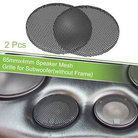 X Autohaux 637516406004 2 Pcs 2.5 Inch Car Steel Speaker Mesh Grille For Audio Subwoofer 65mmx4mm Black