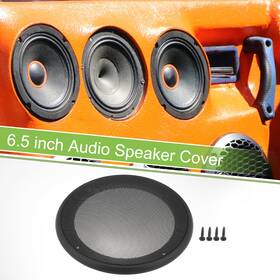 X Autohaux 655692918418 1 Set 6.5 Inch Car Speaker Grill Cover Mesh Round Subwoofer Guard With Screws Black