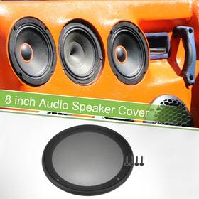 X Autohaux 655692918425 1 Set 8 Inch Car Speaker Grill Cover Mesh Round Subwoofer Guard With Screws Black