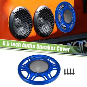 X Autohaux 716058390795 1pcs 6.5 Inch Car Speaker Grill Cover Mesh Audio Subwoofer Guard With Screws Blue