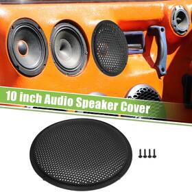 X Autohaux 716058392249 1pcs 10 Inch Car Speaker Grill Cover Mesh Audio Subwoofer Guard With Screws Black