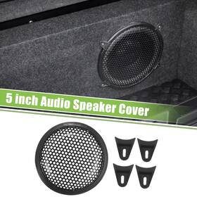 X Autohaux 716058393734 5 Inch Car Speaker Grill Cover Mesh Audio Subwoofer Guard With Screws And Clips Black